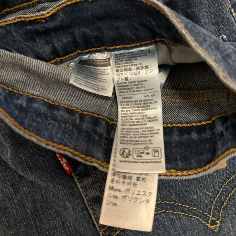 Levi’s 505 Regular Fit Jeans – W34 L30 – Classic Blue – Vintage Wash - Picture 3 of 5